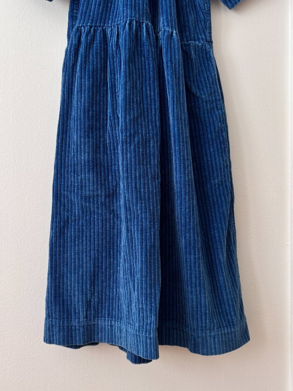 Caron Callahan Amelia Corduroy Dress in True Indigo - Picture 8 of 11